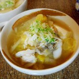 タラと豆腐のスープ